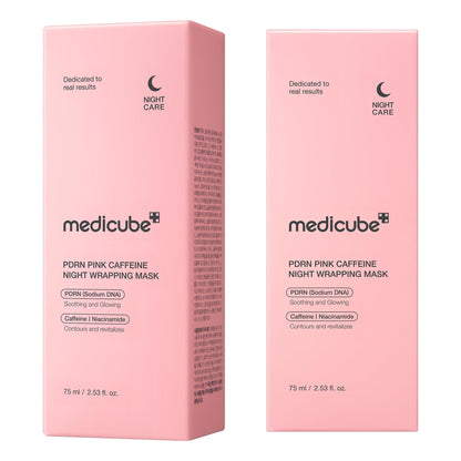 medicube Wrapping Mask PDRN Caffeine Overnight Peel Off Facial Mask | Firming, Depuffing & Hydration | Caffeine, Collagen For Refined, Glass Skin & Face Contour Support | Korean Skin Care, 2.53 fl.oz - dailyvitalstore