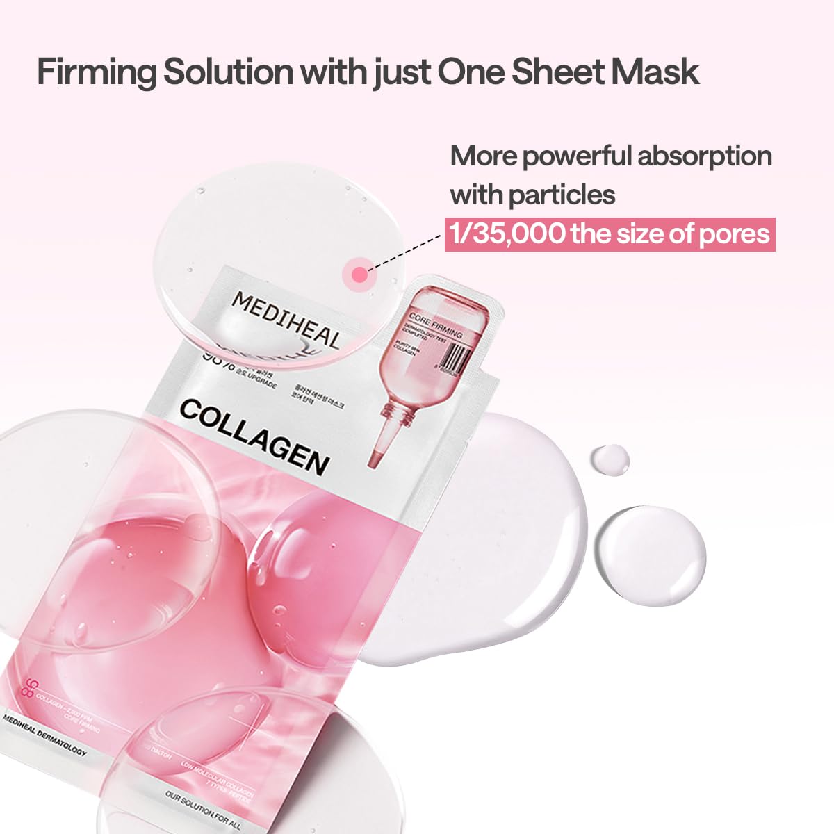 MEDIHEAL Essential Face Mask [Skin Firming] 10 pcs. for Plumping Hydration, Glass Skin & Skin Nourishment - Travel Essentials, Korean Beauty Sheet Mask - dailyvitalstore