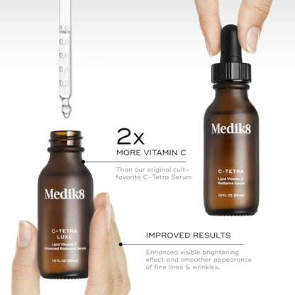 Medik8 C-Tetra Luxe - Balancing Vitamin C Serum For Face - Smooths Fine Lines and Wrinkles - Face Serum with Squalane - Vegan and Gluten Free - 1.0 oz - dailyvitalstore