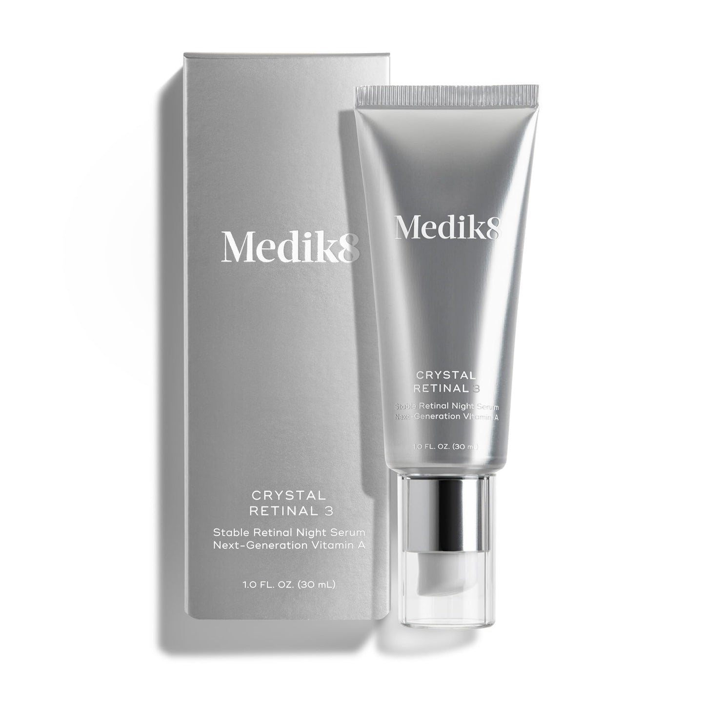 Medik8 Crystal Retinal 3 - Firming, Advanced Skin Retinaldehyde Face Serum - Night Serum with Hyaluronic Acid and Vitamin E - Gluten Free - 1 oz - dailyvitalstore
