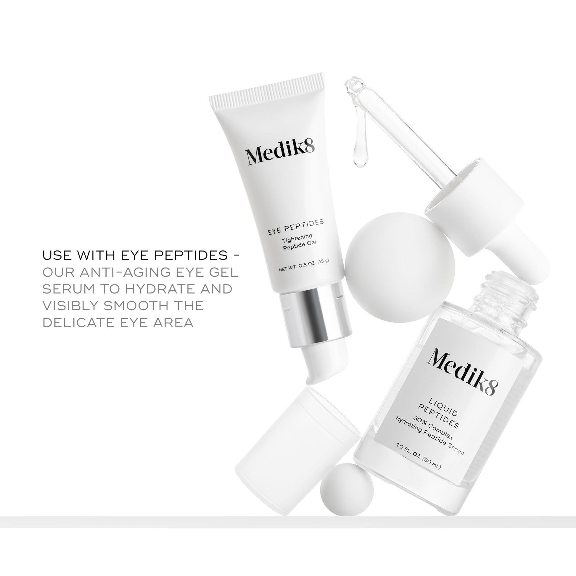 Medik8 Liquid Peptides - Multi Peptide Face Serum For Women and Men - Smooths Wrinkles and Fine Lines - Hydrating Serum - 1.0 oz - dailyvitalstore