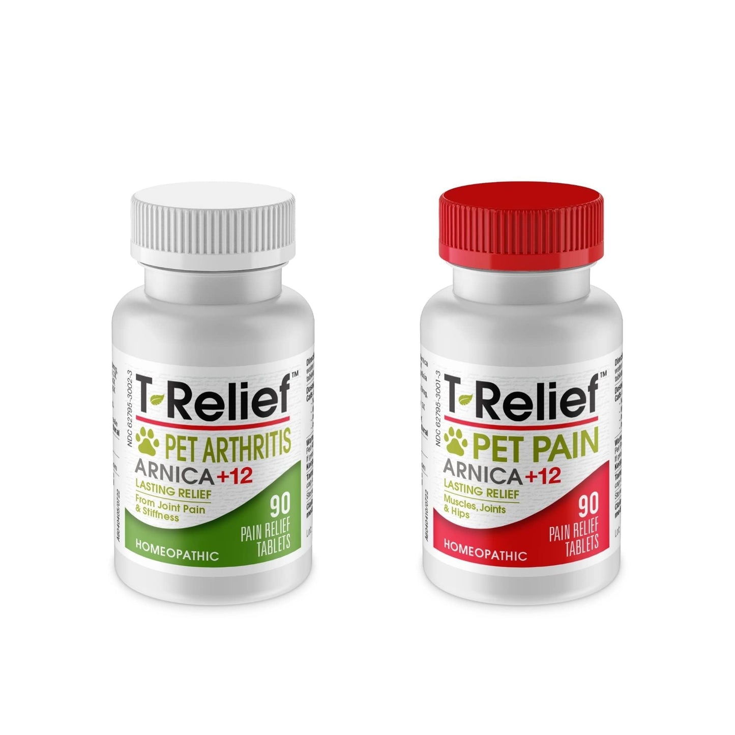 MediNatura Plant-Powered Pet Pain Relief Bundle T-Relief Pet Pain Tablets (90) + T-Relief Pet Arthritis (90) 12 Plant-Based Homeopathic Pain Relievers with Arnica - Support for Muscles, Joints + HIPS - dailyvitalstore