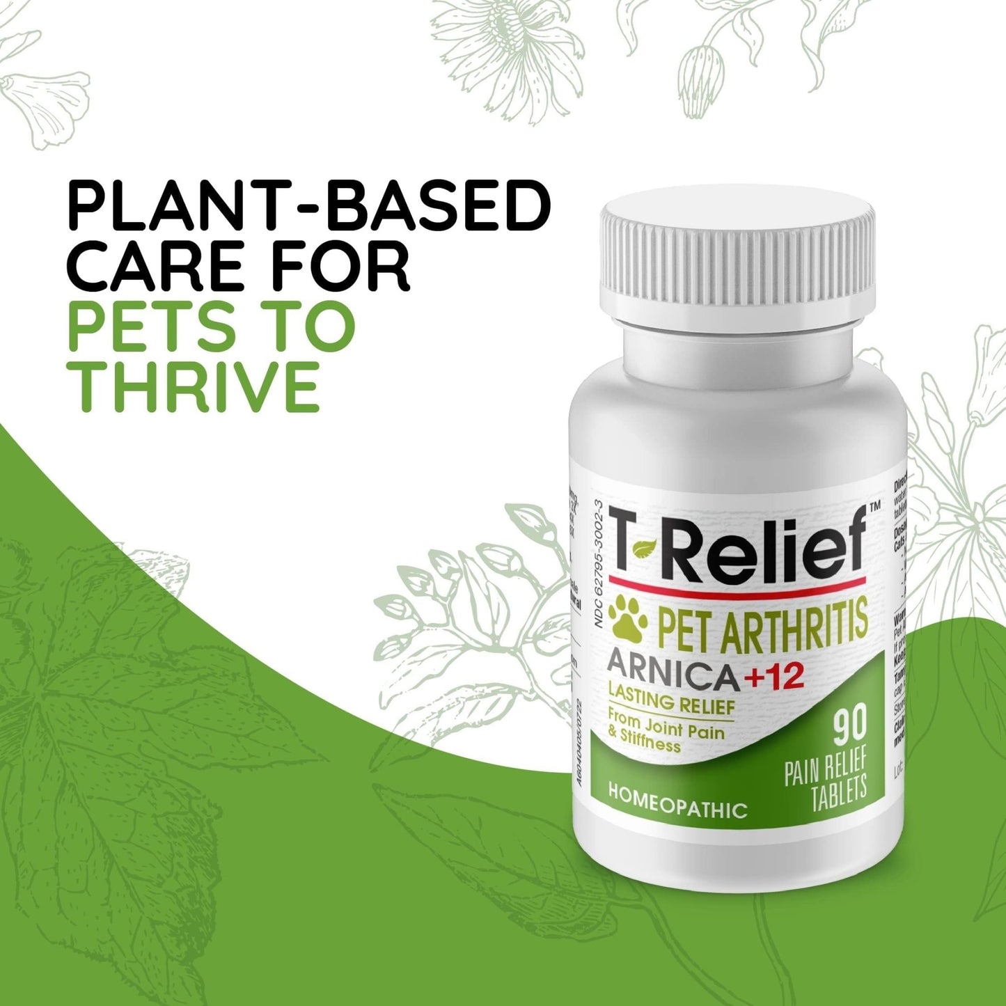 MediNatura Plant-Powered Pet Pain Relief Bundle T-Relief Pet Pain Tablets (90) + T-Relief Pet Arthritis (90) 12 Plant-Based Homeopathic Pain Relievers with Arnica - Support for Muscles, Joints + HIPS - dailyvitalstore
