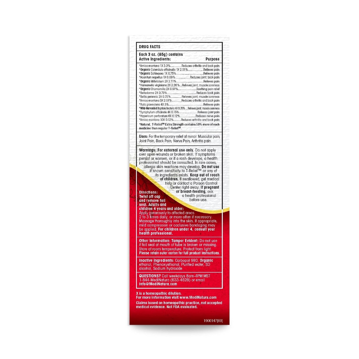 MediNatura T-Relief Extra Strength Gel Arnica +12 Natural Relieving Actives for Back Pain Joint Soreness Muscle Aches & Stiffness Whole Body Fast Acting Relief for Women & Men - 3 oz - dailyvitalstore