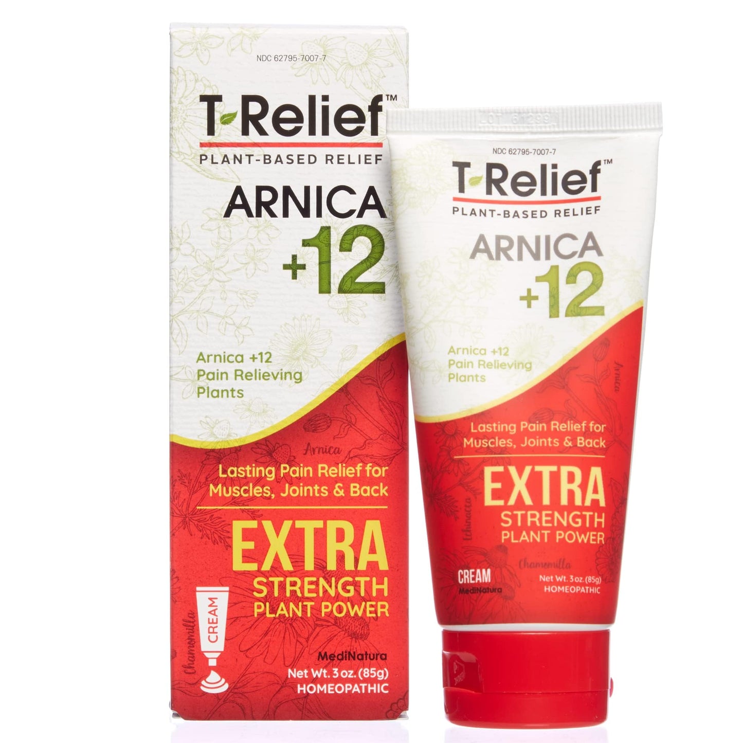 MediNatura T-Relief Extra Strength Pain Relief Arnica +12 Plant-Based Pain Relievers 100ct Tablets T-Relief Extra Strength Pain Relief 3oz Cream Bundle - dailyvitalstore