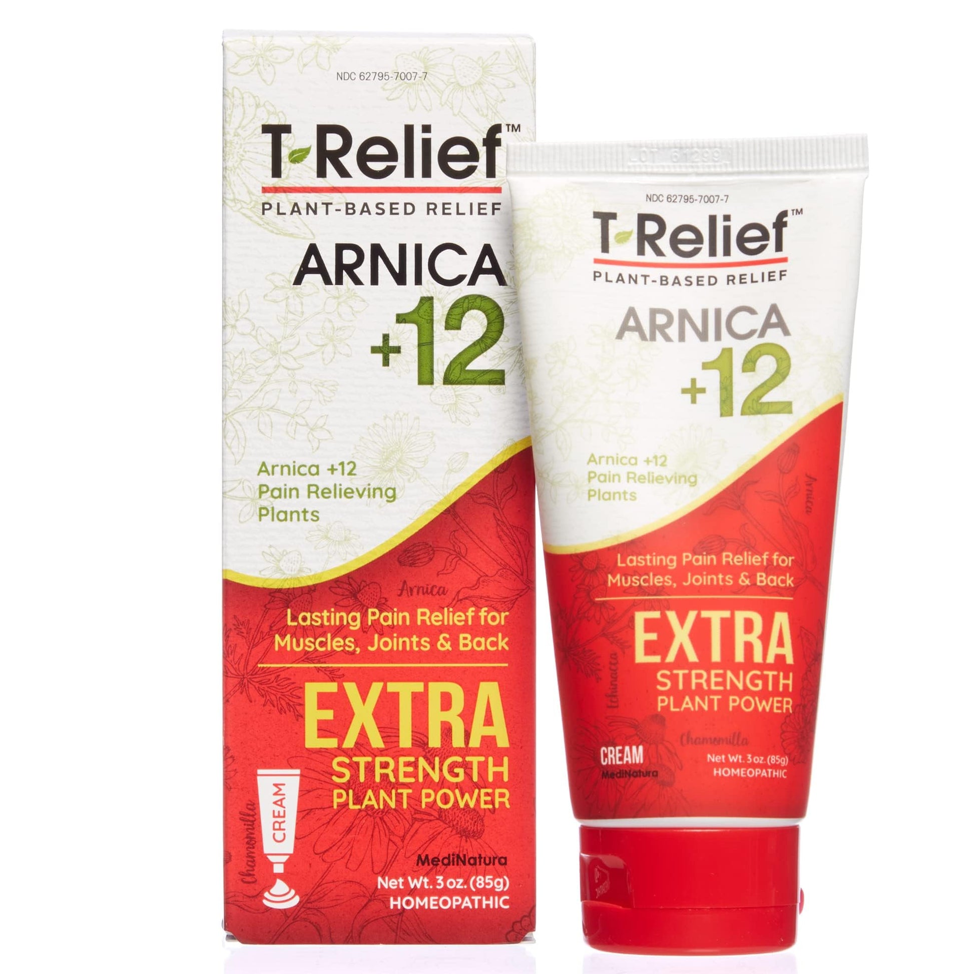 MediNatura T-Relief Extra Strength Pain Relief Arnica +12 Plant-Based Pain Relievers 100ct Tablets T-Relief Extra Strength Pain Relief 3oz Cream Bundle - dailyvitalstore