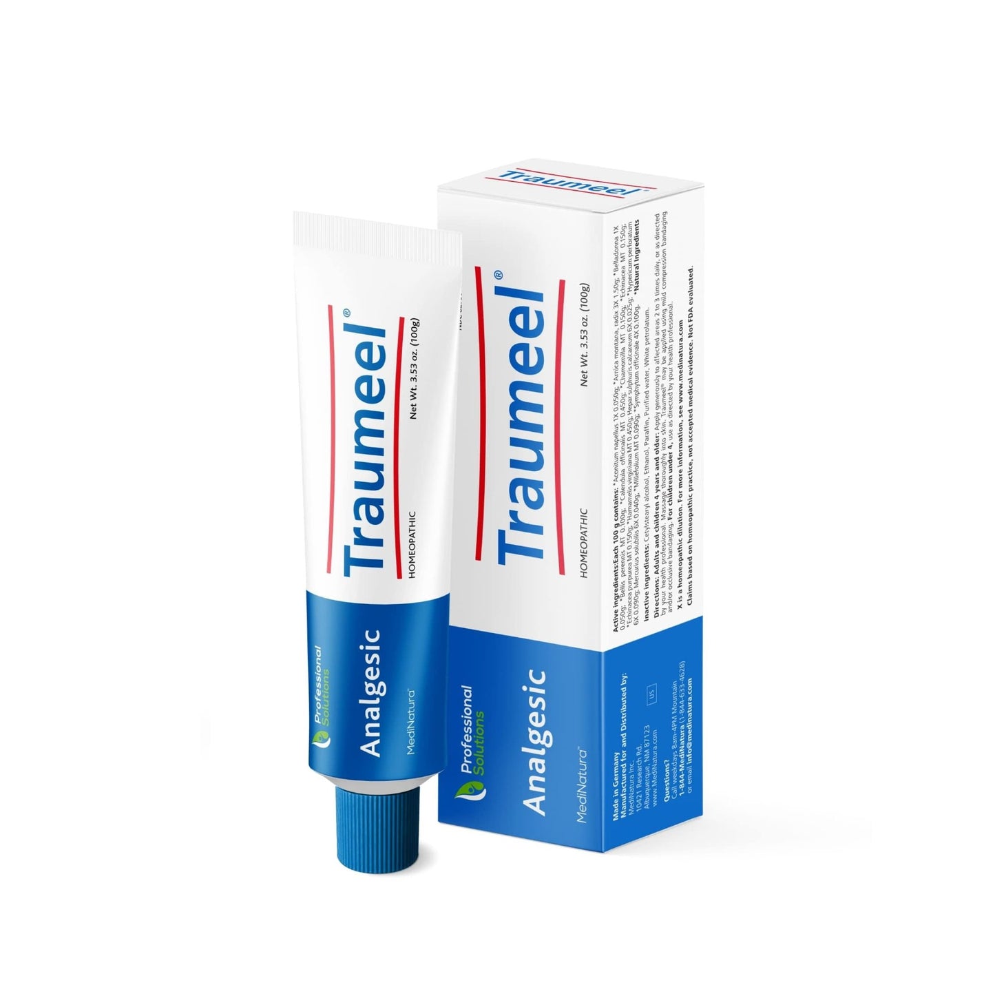MediNatura Traumeel Ointment Topical Pain Relief for Muscle Joint Back Arthritis Injury or Exercise Related Pain & Soreness Arnica + 13 Active Ingredients - Made in Germany - 3.53 oz - dailyvitalstore