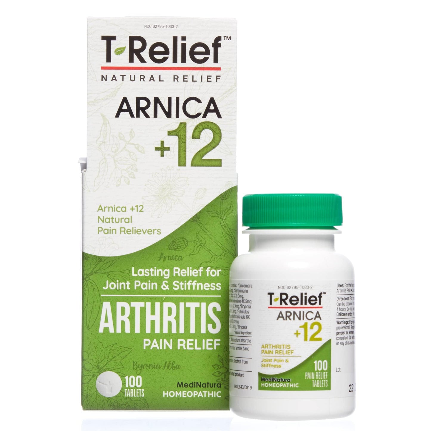 MediNatura Whole Body + Joints Bundle T-Relief Arnica +12 Natural Arthritis Pain Tablets 100ct + T-Relief Arnica +12 Natural Pain Relieving Tablets 100ct - dailyvitalstore