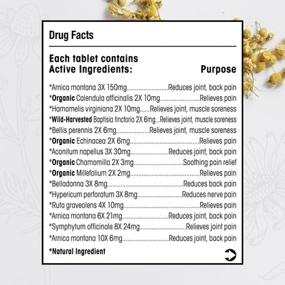 MediNatura Whole Body + Joints Bundle T-Relief Arnica +12 Natural Arthritis Pain Tablets 100ct + T-Relief Arnica +12 Natural Pain Relieving Tablets 100ct - dailyvitalstore