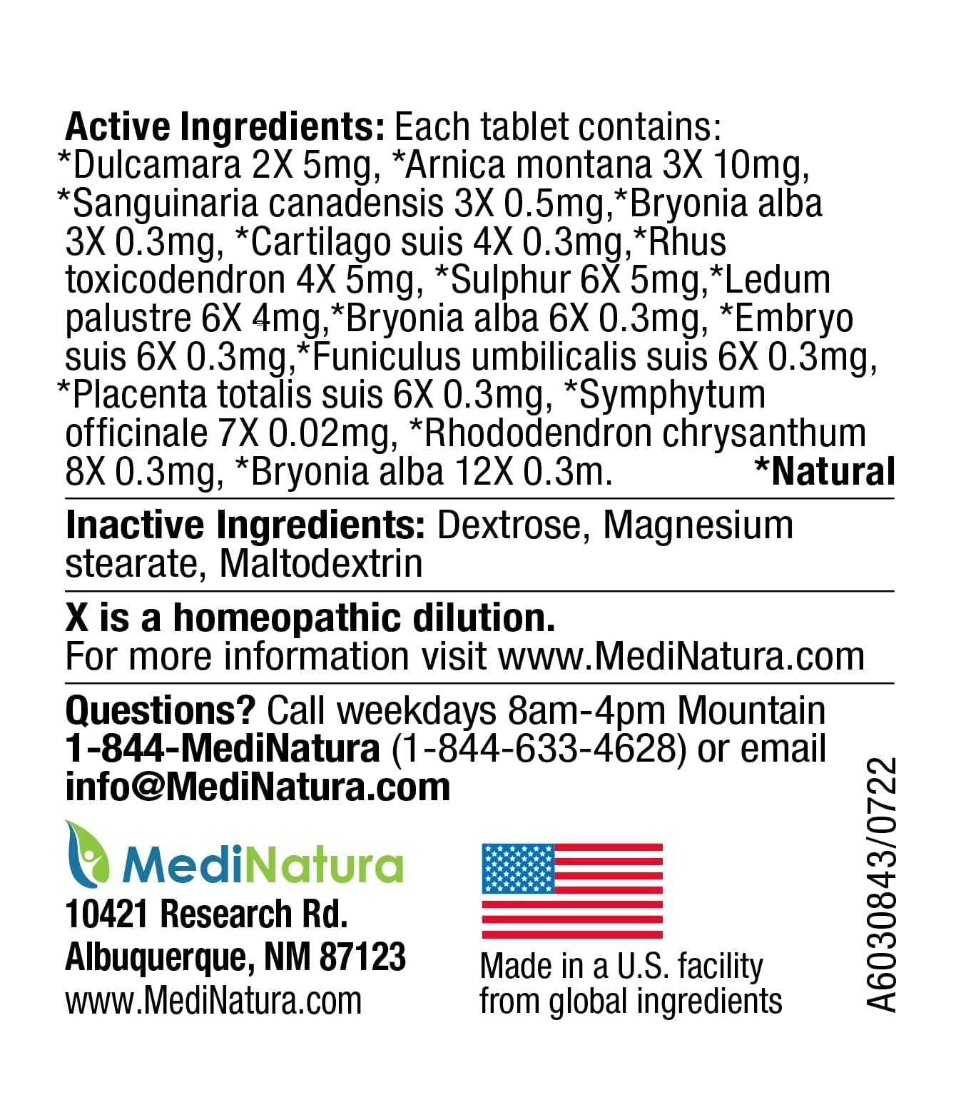 MediNatura Whole Body + Joints Bundle T-Relief Arnica +12 Natural Arthritis Pain Tablets 100ct + T-Relief Arnica +12 Natural Pain Relieving Tablets 100ct - dailyvitalstore