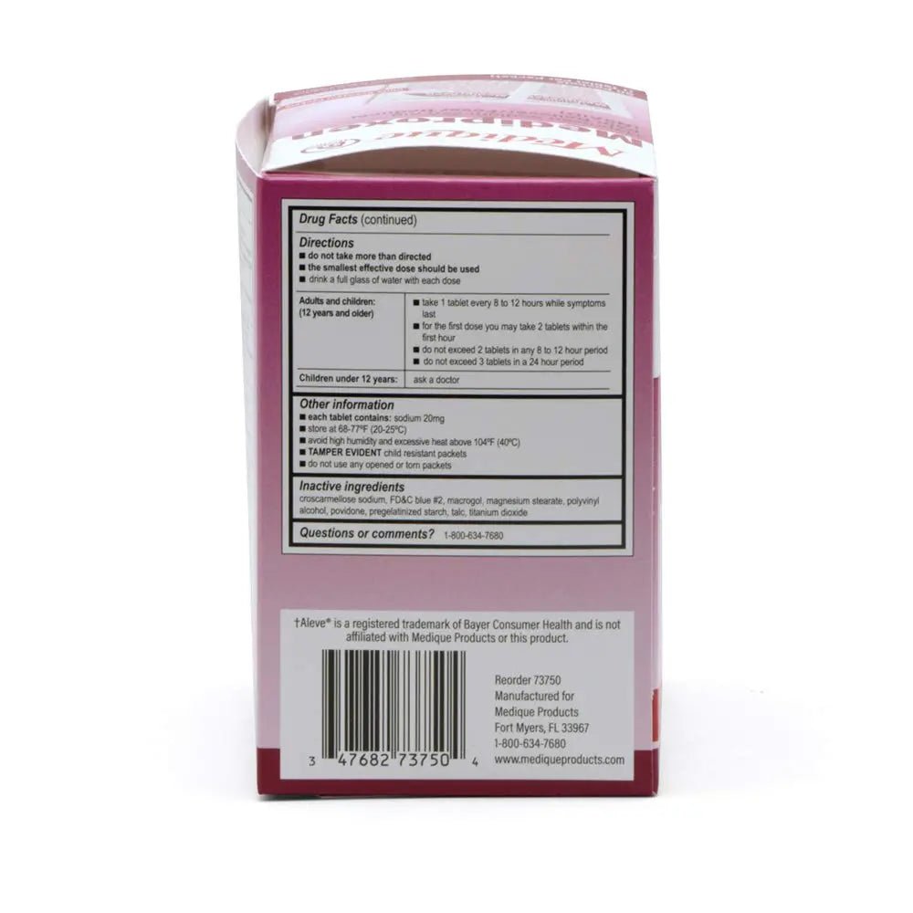 Medique @ Home Mediproxen Compare Active Ingredient to Aleve 50 x 1 (Child Resistant Packaging), White (73750) - dailyvitalstore