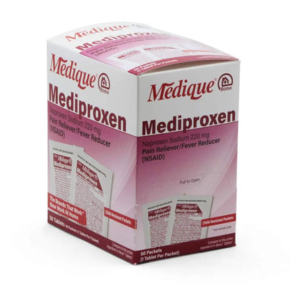 Medique @ Home Mediproxen Compare Active Ingredient to Aleve 50 x 1 (Child Resistant Packaging), White (73750) - dailyvitalstore