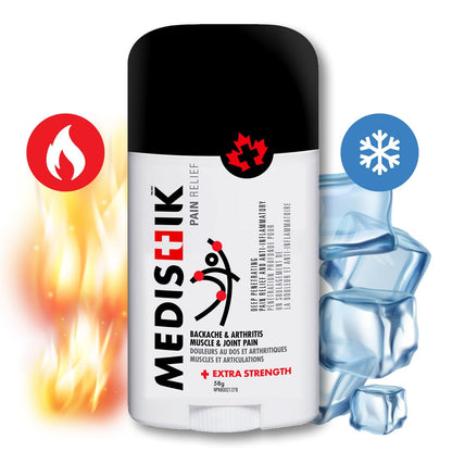 Medistik Extra Strength Pain Relief Stick. Long Lasting Topical Pain Reliever for Backache, Muscle & Joint Pain, 58g (One Pack) - dailyvitalstore