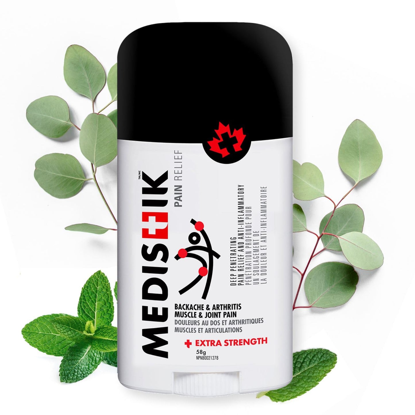 Medistik Extra Strength Pain Relief Stick. Long Lasting Topical Pain Reliever for Backache, Muscle & Joint Pain, 58g (One Pack) - dailyvitalstore