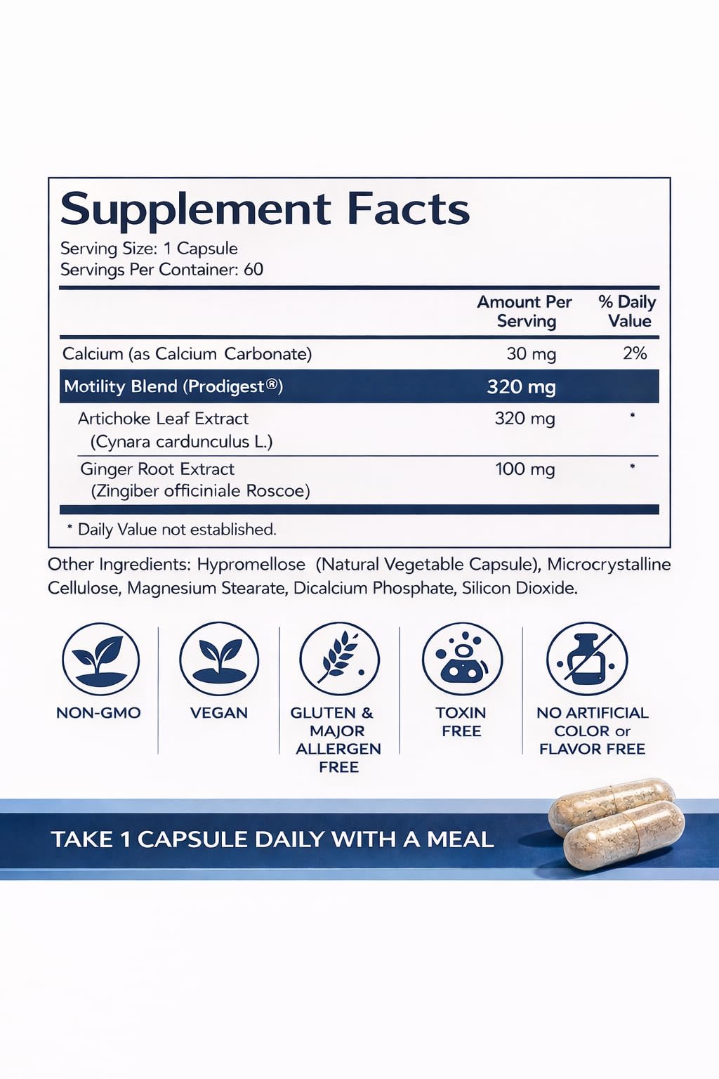 MediVite Supplements MediMotility 60ct – Physician-Approved Supplement for Healthy Gut Motility & Digestive Function – with Ginger Root & Artichoke Extract - dailyvitalstore