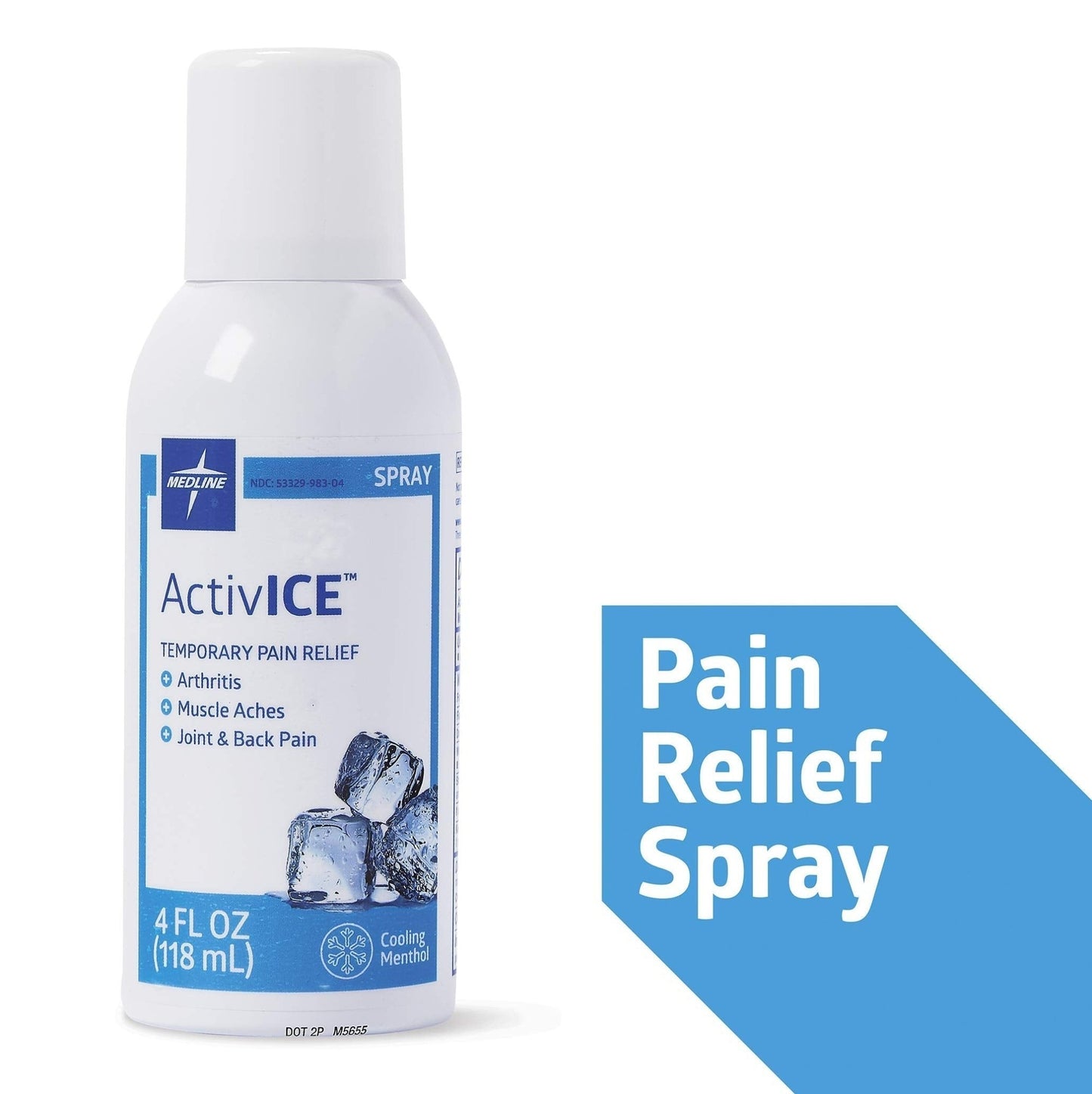 Medline ActivICE Spray Cooling Gel, Topical Pain Relief for Arthritis, Joint, Muscle, Back & Body Aches & Pain, 4 oz - dailyvitalstore