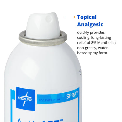 Medline ActivICE Spray Cooling Gel, Topical Pain Relief for Arthritis, Joint, Muscle, Back & Body Aches & Pain, 4 oz - dailyvitalstore