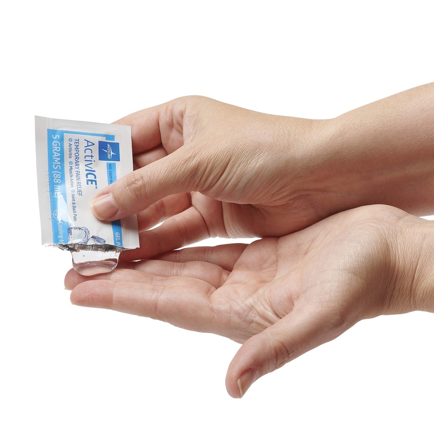 Medline ActivICE Topical Pain Reliever Gel, Great for Arthritis, Muscle Aches and Back Injuries, 5 grams - 100 Packs - dailyvitalstore