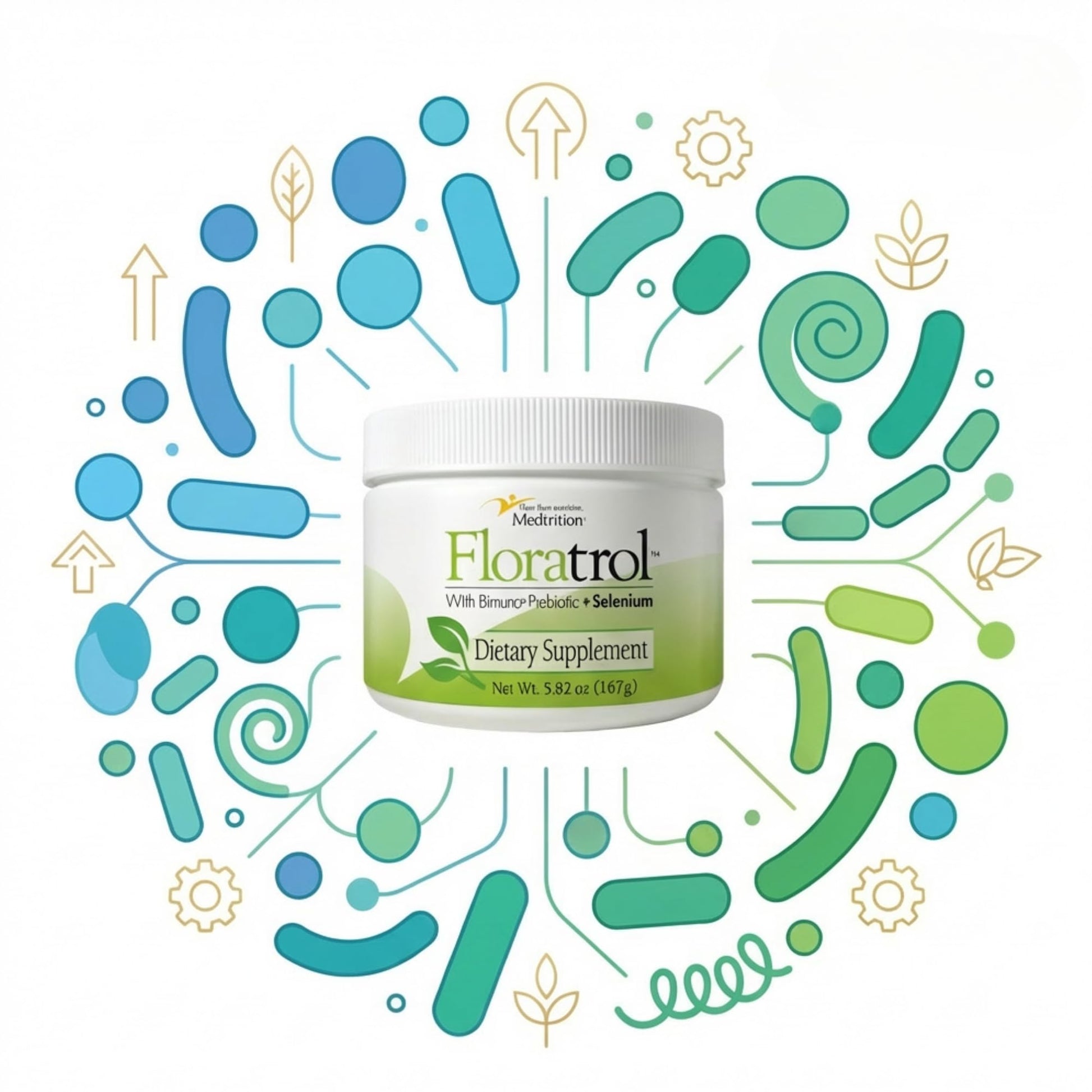 Medtrition Floratrol™ Prebiotic Fiber Powder for Digestive Health – Bimuno® GOS Prebiotic + Selenium – Supports Gut Health & Regularity – Dissolves Clear and Fast, - dailyvitalstore
