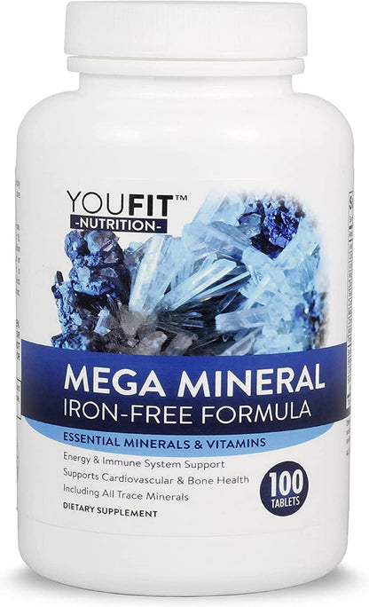 Mega Minerals Supplement by Youfit Nutrition | Trace Minerals | Premium Formula with Source of Minerals and Immune Health Support | Iron Free | All in One - dailyvitalstore