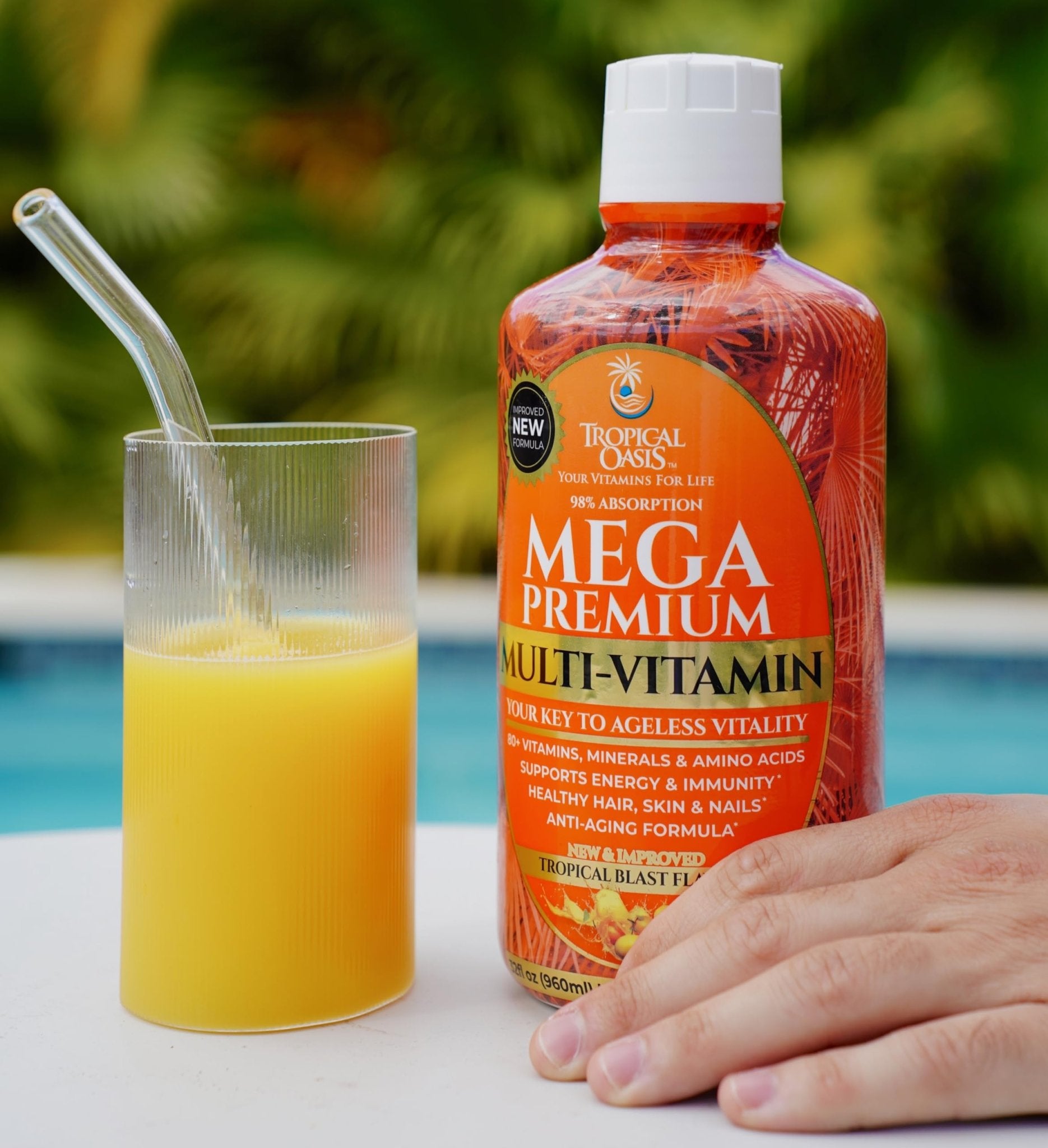 Mega Premium Liquid Multivitamin | Natural Immune Support Vitamin w/ 1333% Vitamin C, 200% D3, Zinc + 20 Vitamins, 70 Minerals, & 21 Amino Acids | Sugar Free - dailyvitalstore