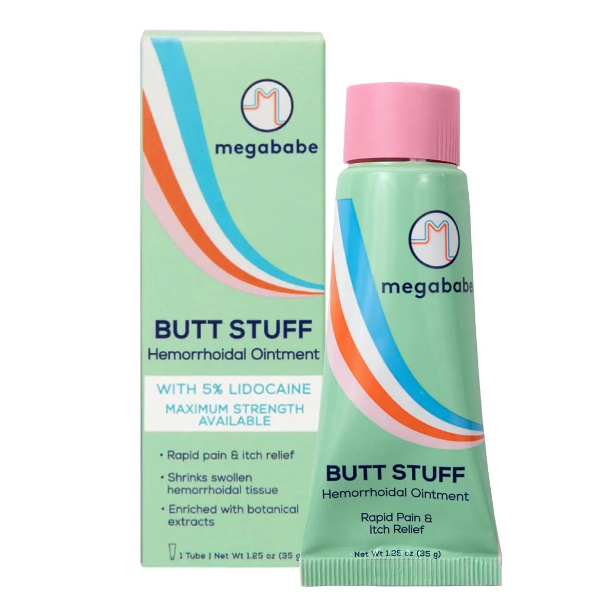 Megababe Hemorrhoidal Ointment | with 5% Lidocaine | Rapid Pain & Itch Relief | Shrinks Swollen Hemorrhoidal Tissue | 1.25 oz - dailyvitalstore