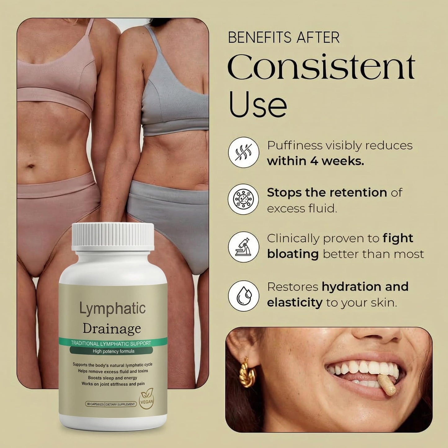 Megacephalus Lymphatic Drainage Capsules - New Maximum Potency Formula with Dandelion Extract, Cleavers Extract, Natural Ingredients, Vegan & Non-GMO, 60 Capsules (1) - dailyvitalstore