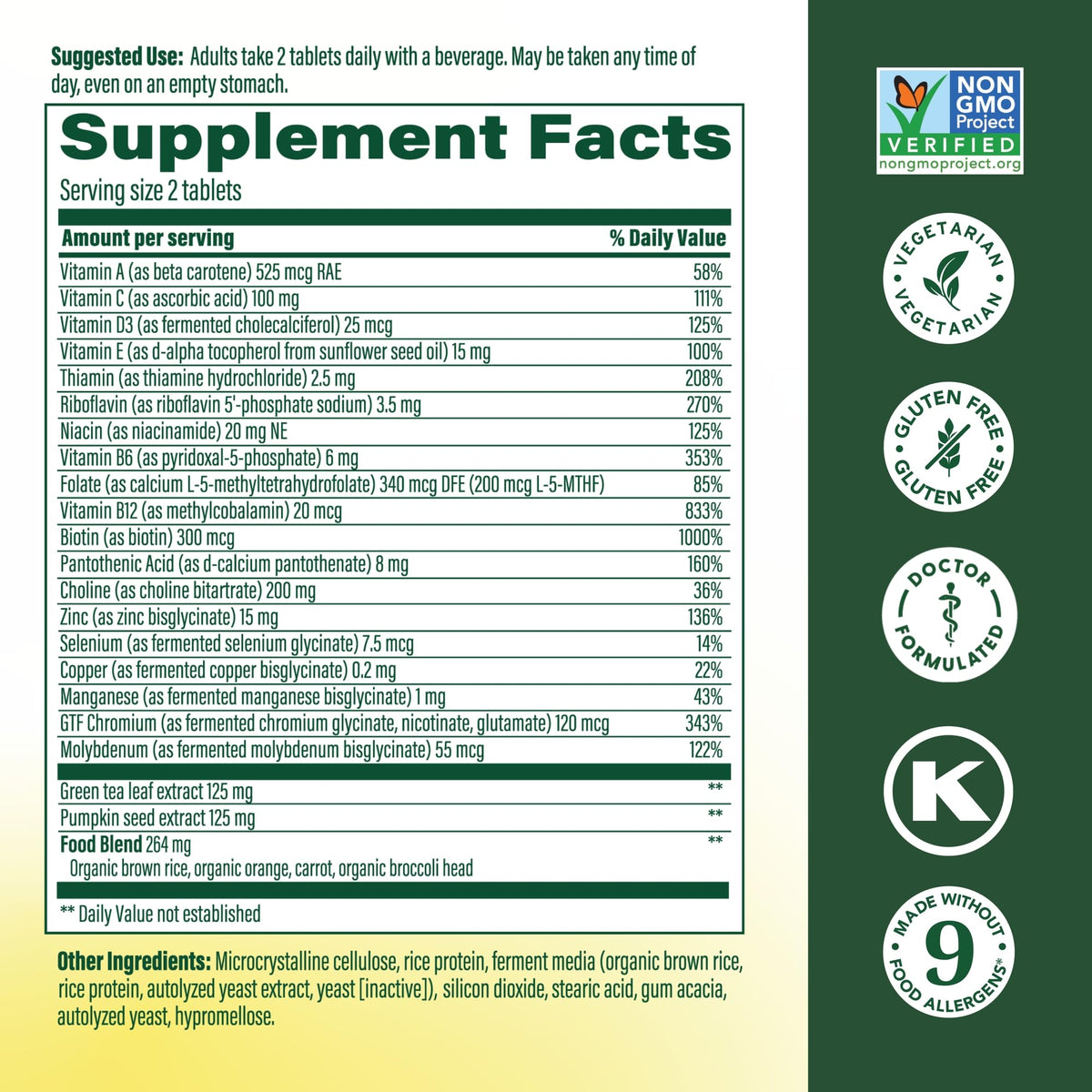 MegaFood Advanced Multivitamin for Men 55+, Mens Multivitamins 50 Plus, Methylated B12, Methyl folate, Choline, Vitamin D, Brain & Muscle Health, Immune Support, Vegetarian - 120 Tablets (60 Servings) - dailyvitalstore
