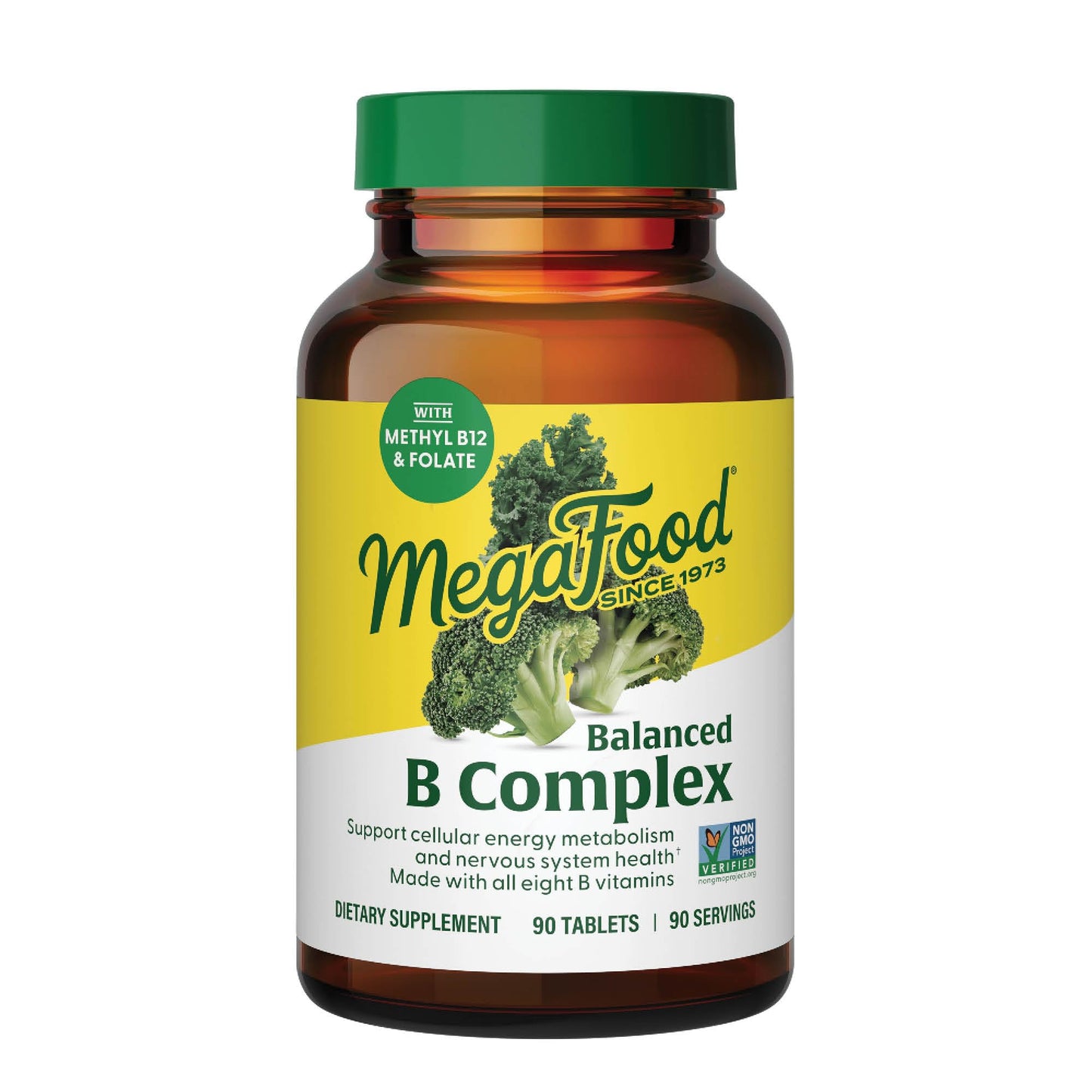 MegaFood Balanced B Complex - Vitamin B Complex for Women & Men - Vitamin B6, B12, Folate, Biotin - Cellular Energy Metabolism - dailyvitalstore