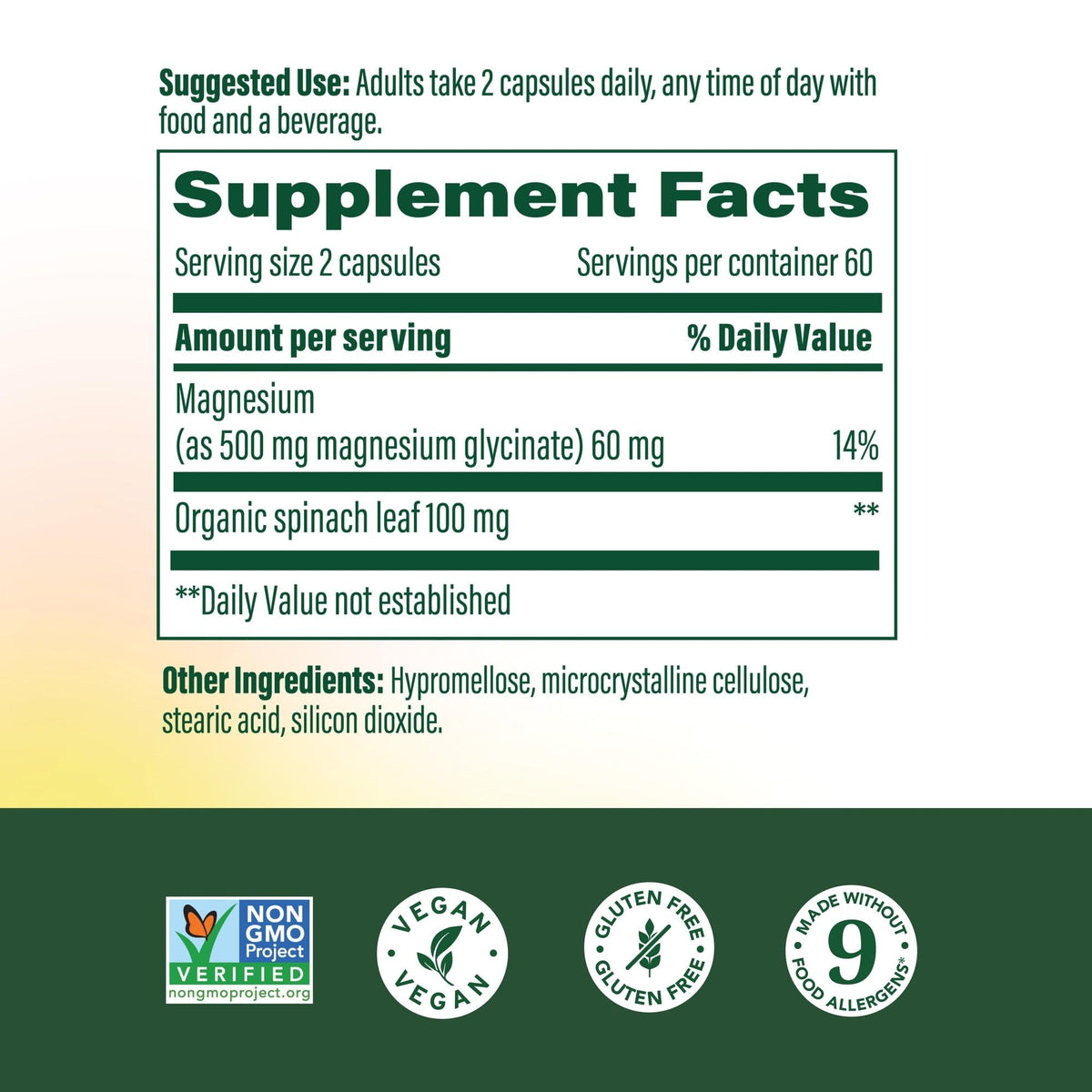 MegaFood Magnesium Glycinate 500mg - Chelated Magnesium Supplement - 60mg Elemental Magnesium - Gentle on the Stomach - Supports Normal Sleep Cycle & Healthy Stress Response - 120 Capsules 60 Servings - dailyvitalstore