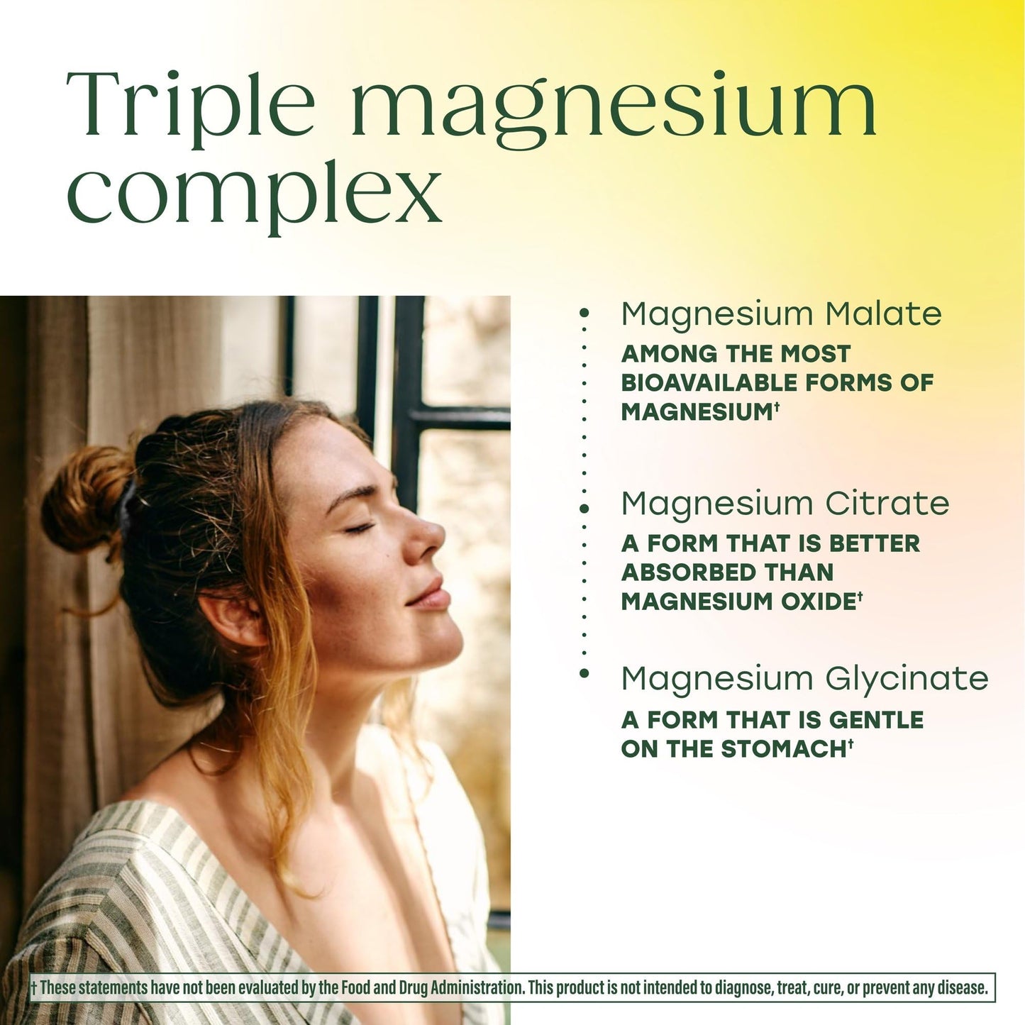 MegaFood Magnesium Glycinate, Citrate & Malate 300mg Supplement - Highly Absorbable Blend to Support Heart, Nerve Health & Relaxation, - dailyvitalstore