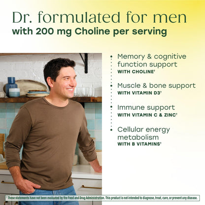 MegaFood Men's Advanced Multivitamin for Men - Doctor -Formulated - Choline, Vitamin B12, Vitamin D, Vitamin C & Zinc - Brain Health & Immune Support - dailyvitalstore