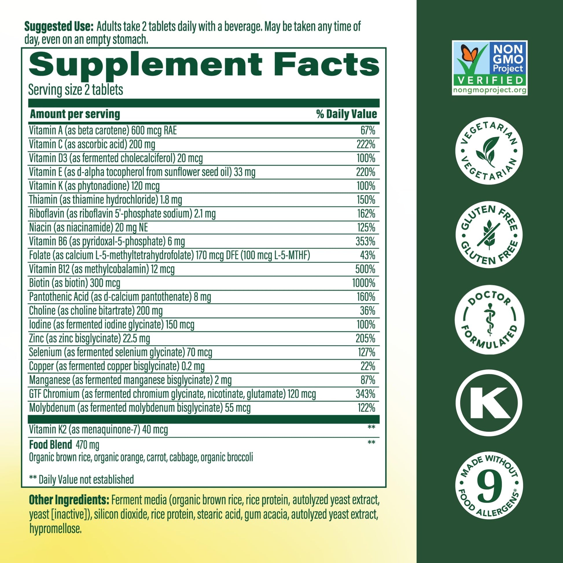 MegaFood Men's Advanced Multivitamin for Men - Doctor -Formulated - Choline, Vitamin B12, Vitamin D, Vitamin C & Zinc - Brain Health & Immune Support - dailyvitalstore