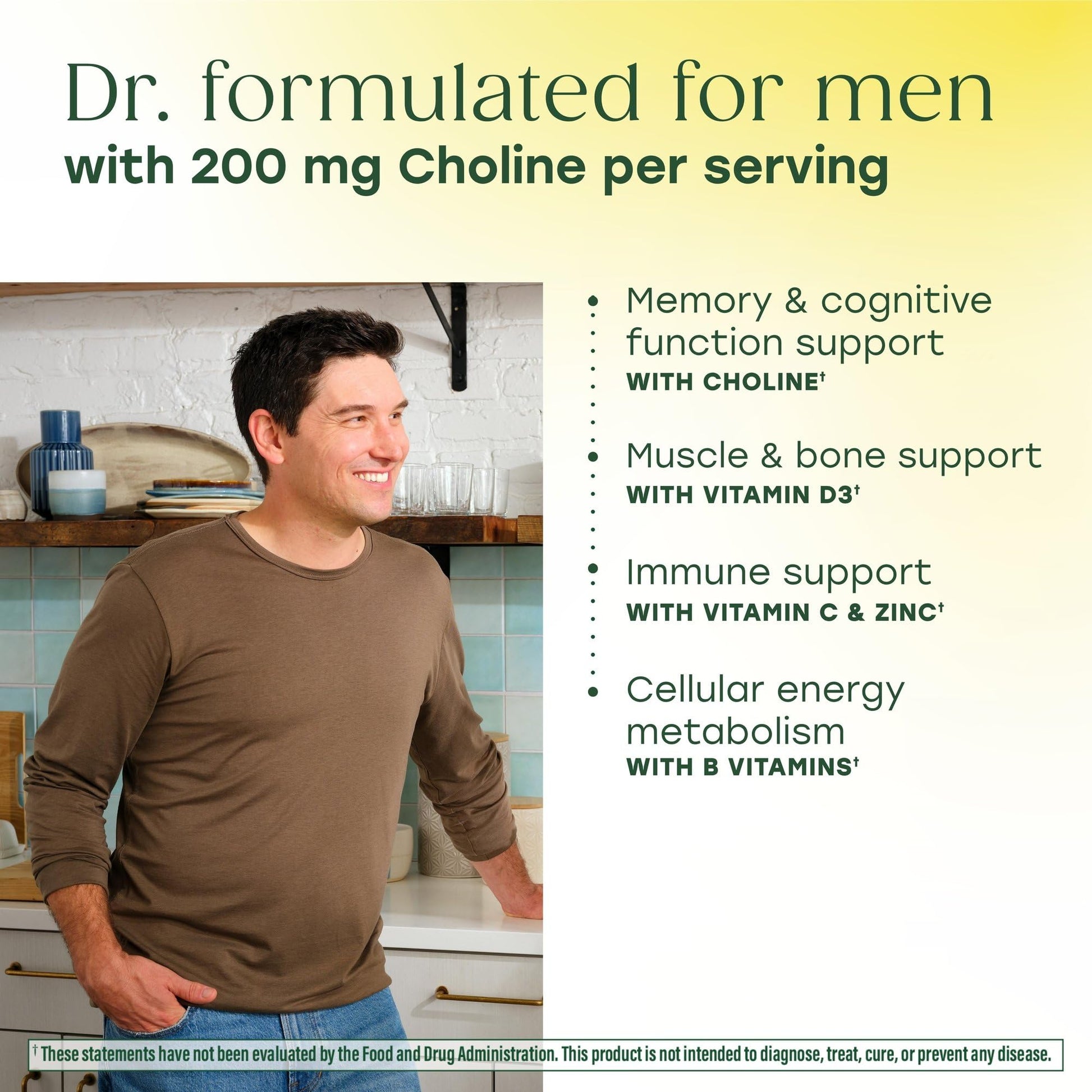 MegaFood Men's Advanced Multivitamin for Men - Doctor -Formulated - Choline, Vitamin B12, Vitamin D, Vitamin C & Zinc - Brain Health & Immune Support - Non-GMO - Vegetarian - 120 Tabs (60 Servings) - dailyvitalstore