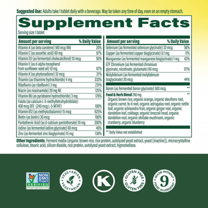 MegaFood One Daily Mens Multivitamins - Multivitamin for Men - Vitamin C, Vitamin D3 & Vitamin B12 - Muscle, Energy Metabolism & Immune Support - dailyvitalstore