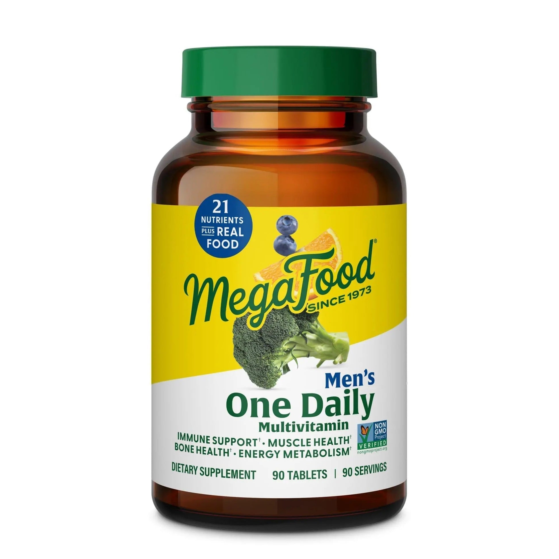MegaFood One Daily Mens Multivitamins - Multivitamin for Men - Vitamin C, Vitamin D3 & Vitamin B12 - Muscle, Energy Metabolism & Immune Support - dailyvitalstore