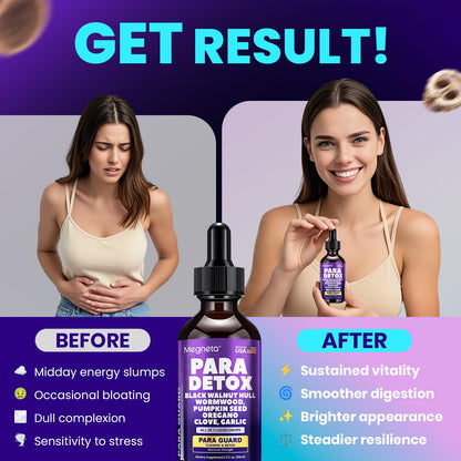 MEGNETA Wormwood Black Walnut Clove Cleanse for Humans- Herbal Gut Cleanse & Digestive Support with Garlic, - dailyvitalstore