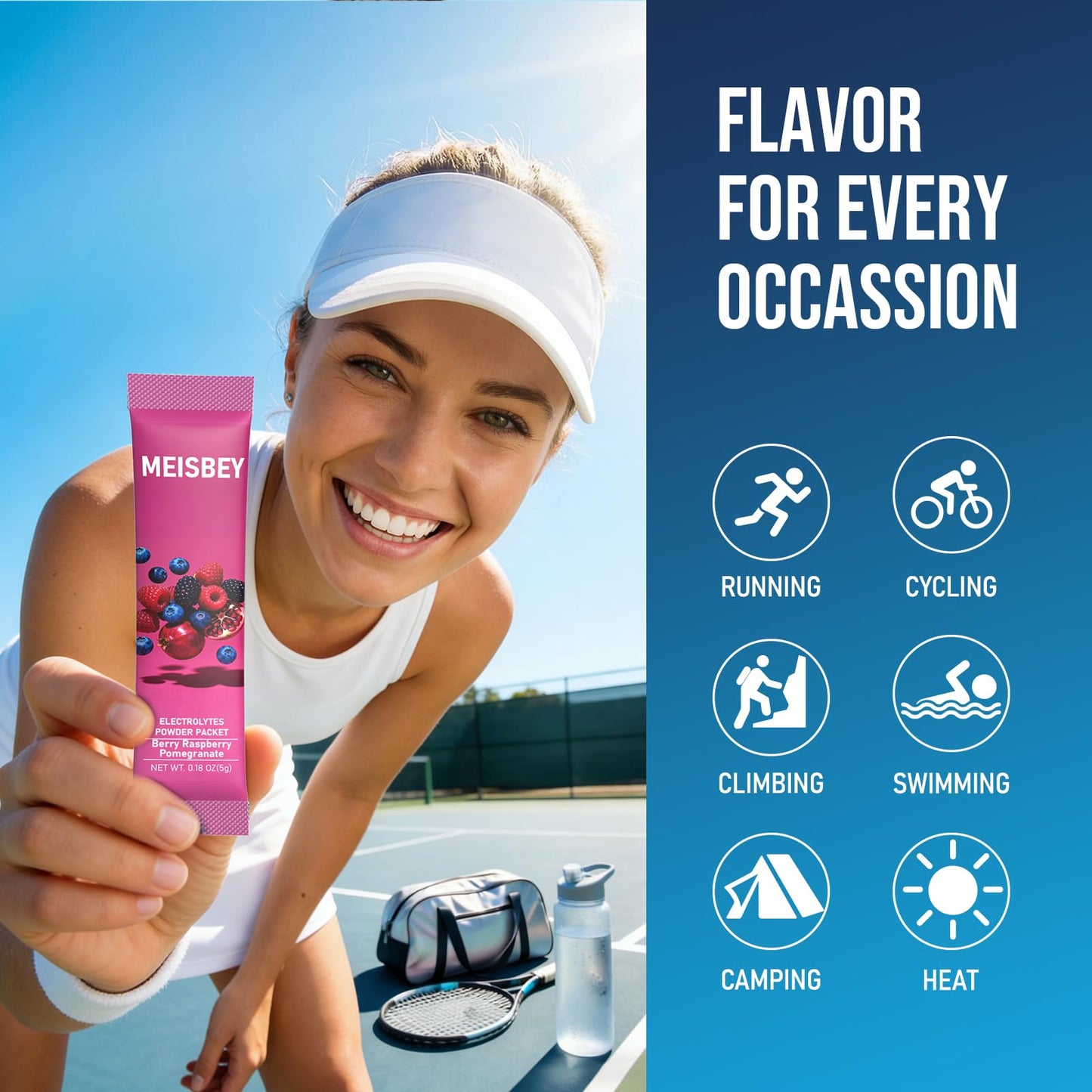 Meisbey Electrolyte Powder Packets – 32 Sticks Sugar Free Hydration Packets, Liquid Daily IV Electrolyte Hydration Powdered Drink Mix with Vitamins & Minerals, Keto Friendly, Vegan, Non-GMO - dailyvitalstore