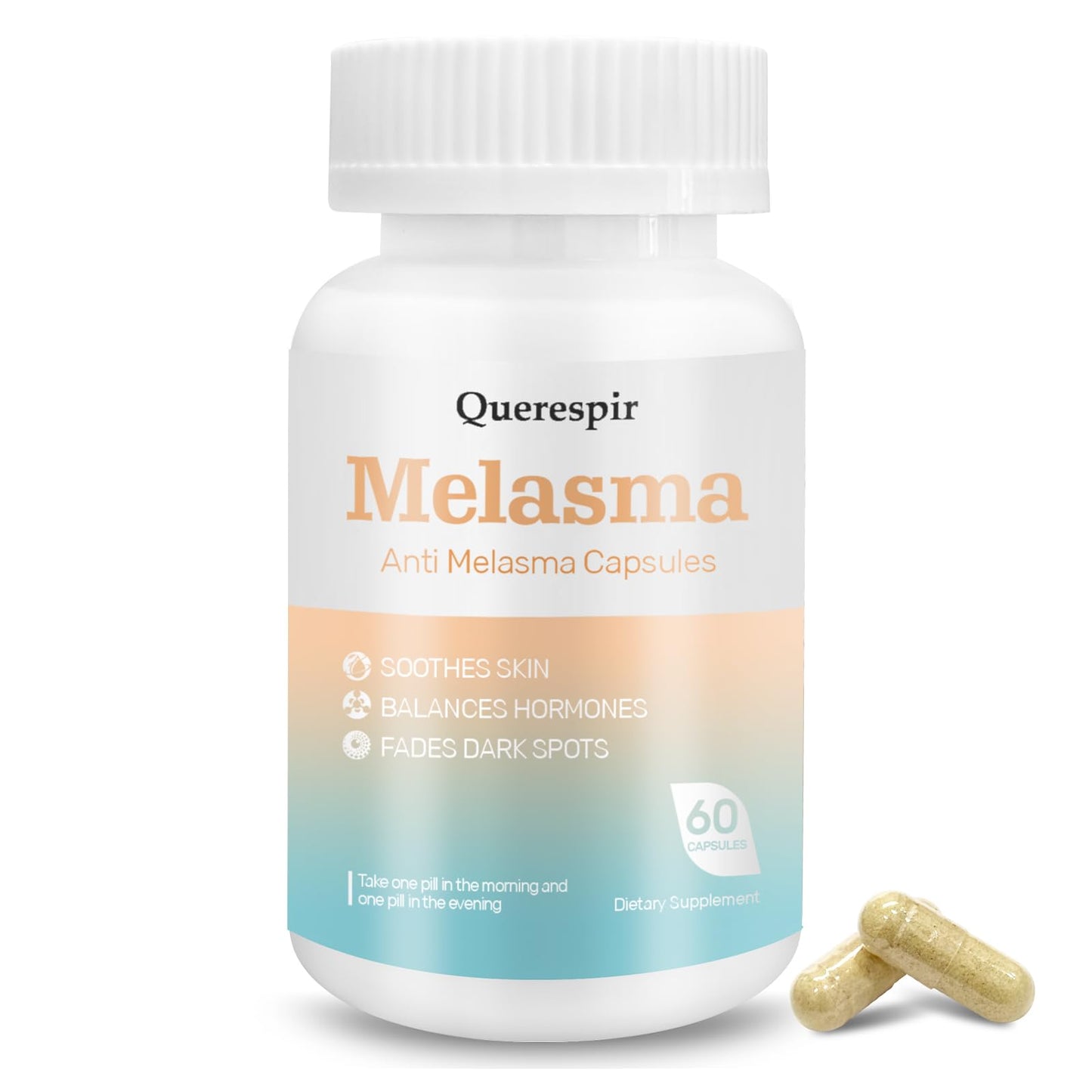 Melanina Anti-Melasma Capsule, Melasma Dark Spot Remover, Melanin Supplement, Spots Remover for Face & Body, Vitamin C & Turmeric Extract, Brightens & Even Skin Tone - 60 Capsules - dailyvitalstore