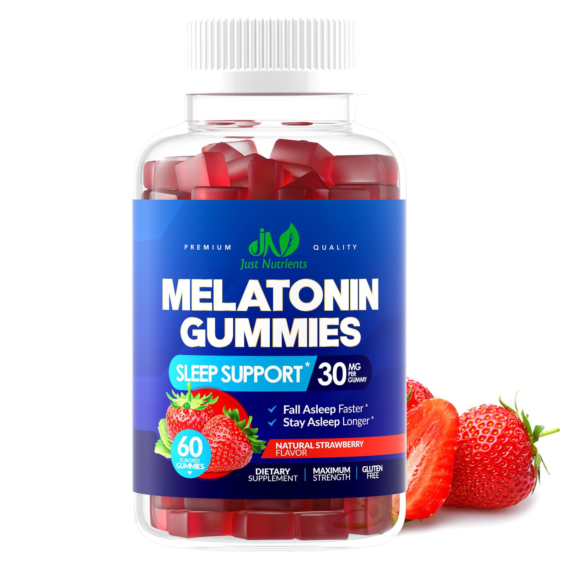 Melatonin 30mg Gummies for Adults (60 Servings) - Maximum Strength Sleep Support with 30mg of Melatonin Per Gummy - Gluten-Free, Sugar-Free, Non-GMO, 100% Vegetarian, - dailyvitalstore