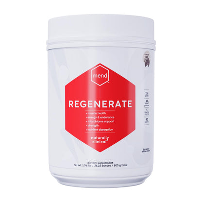 MEND Regenerate, Post Workout Recovery, Immune Support, and Sports Nutrition Supplement for Men and Women - Natural, Gluten Free, and Non-GMO - Cocoa Protein Powder, 20 Servings - dailyvitalstore