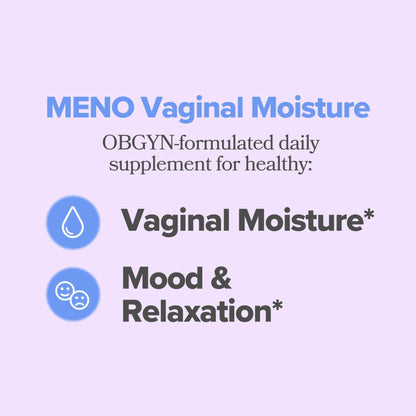 MENO Vaginal Moisture Support Capsules – OBGYN-Formulated to Support Healthy Vaginal Moisture, Mood & Relaxation – Hormone-Free Supplements with Maca Root & Fenugreek Seed Extract – 30 Servings - dailyvitalstore