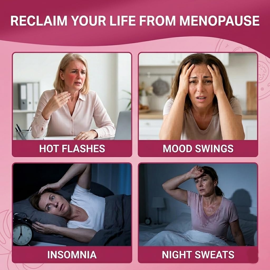 Menopause Supplements for Women with Probiotics, DIM, Black Cohosh, Chasteberry & Soy Isoflavones Support Hormone Balance & Helps Relieve Hot Flashes, Night Sweats - 60 Servings (Made & Tested in USA) - dailyvitalstore