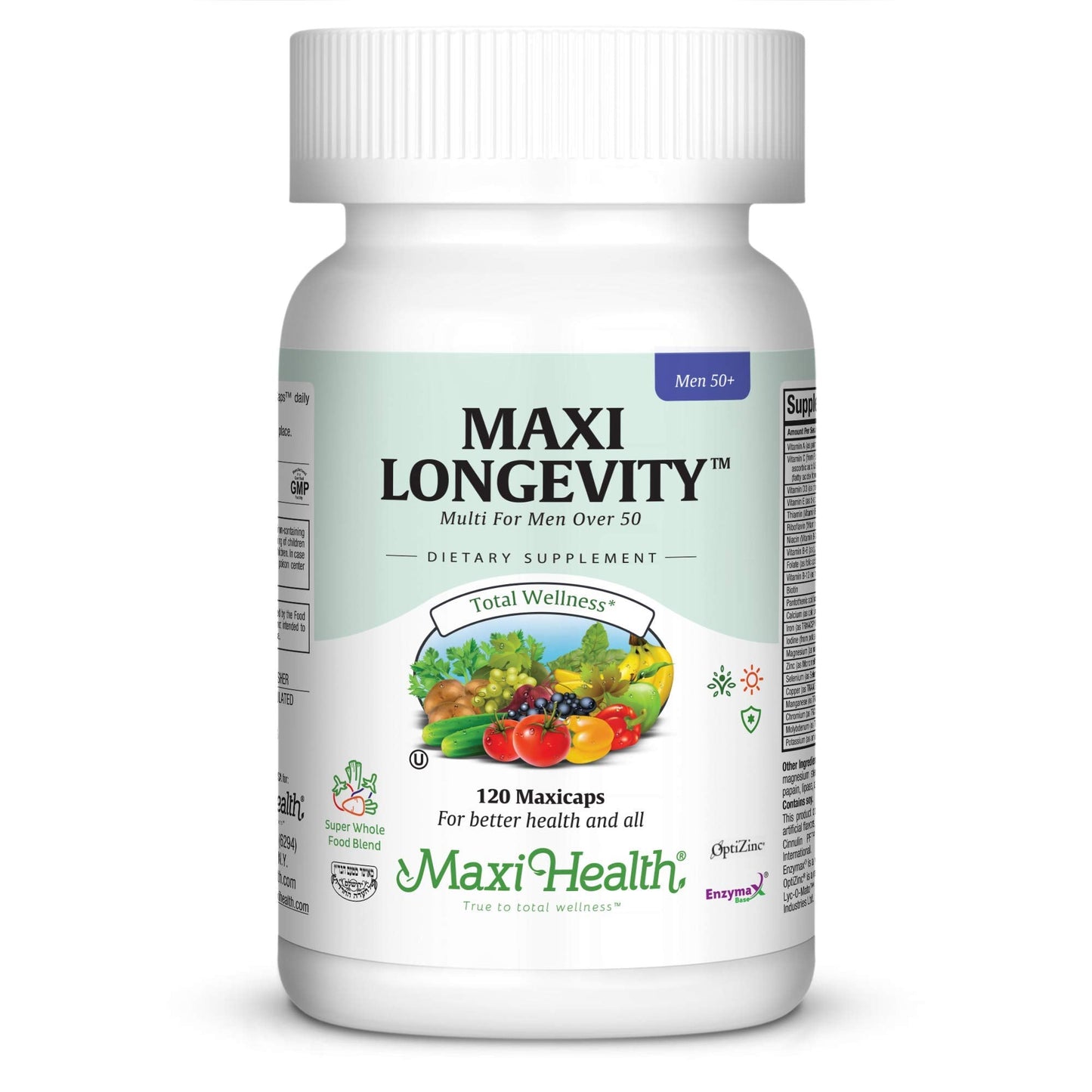 Mens Multivitamin 50 Plus – Daily Multivitamin for Men Over 50 with Vitamin B12, A, D, C, Zinc, Magnesium & More – Energy, Immune & Heart Support Mens Multi Vitamins - Non-GMO – 120 Capsules - dailyvitalstore