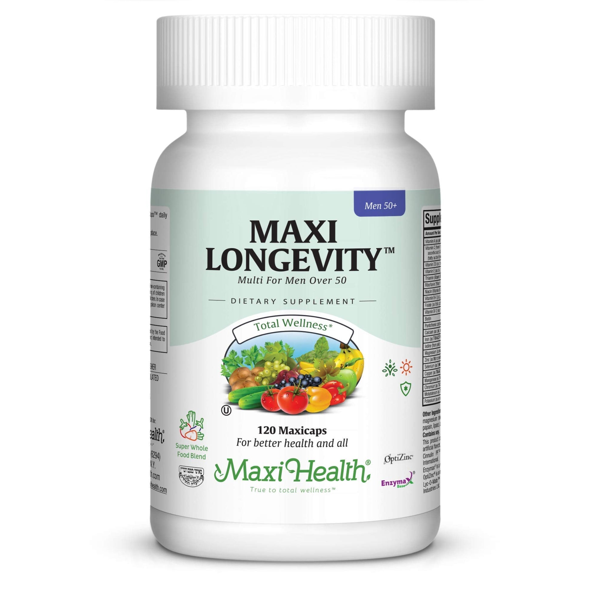 Mens Multivitamin 50 Plus – Daily Multivitamin for Men Over 50 with Vitamin B12, A, D, C, Zinc, Magnesium & More – Energy, Immune & Heart Support Mens Multi Vitamins - Non-GMO – 120 Capsules - dailyvitalstore