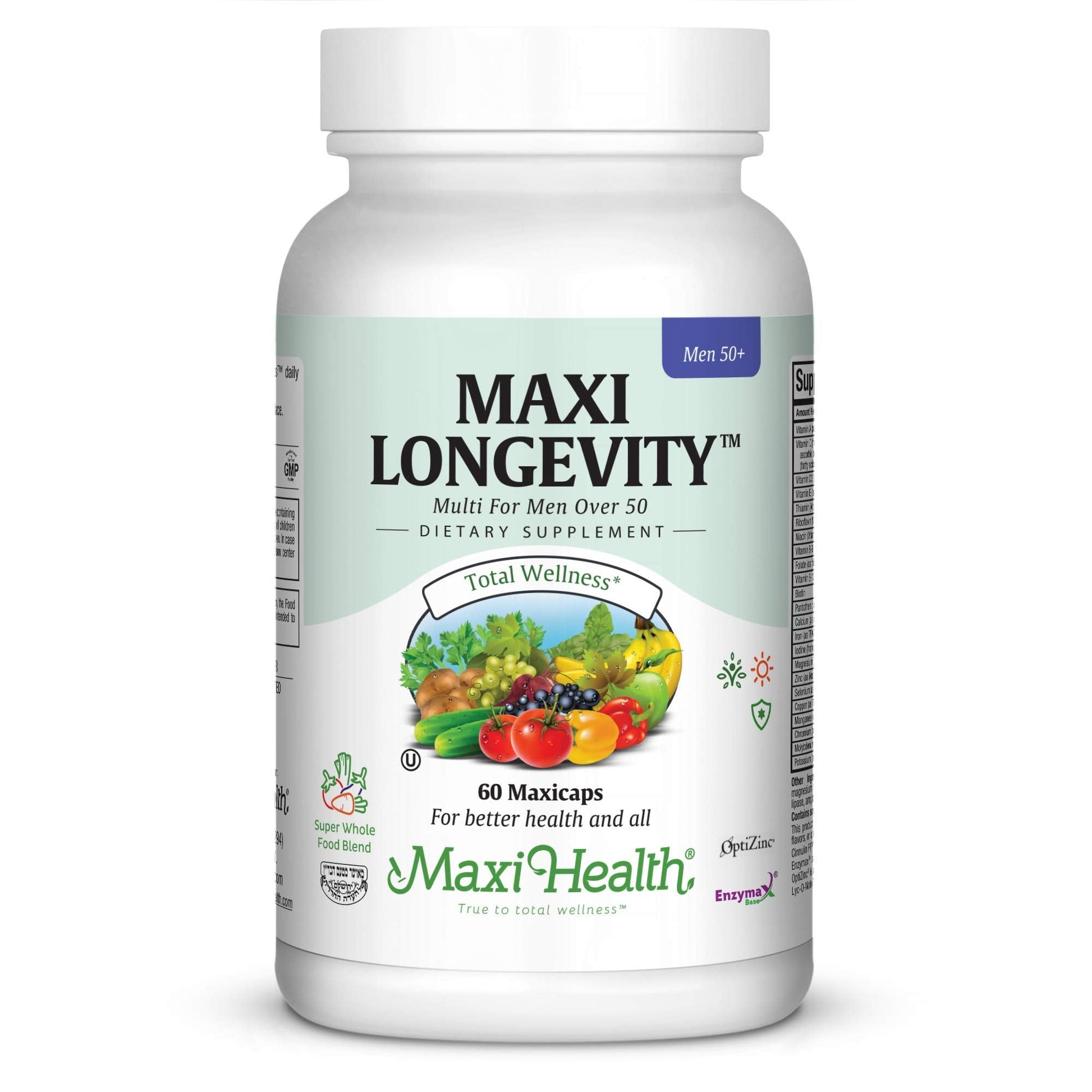 Mens Multivitamin 50 Plus – Daily Multivitamin for Men Over 50 with Vitamin B12, A, D, C, Zinc, Magnesium & More – Energy, Immune & Heart Support Mens Multi Vitamins - Non-GMO – 60 Capsules - dailyvitalstore