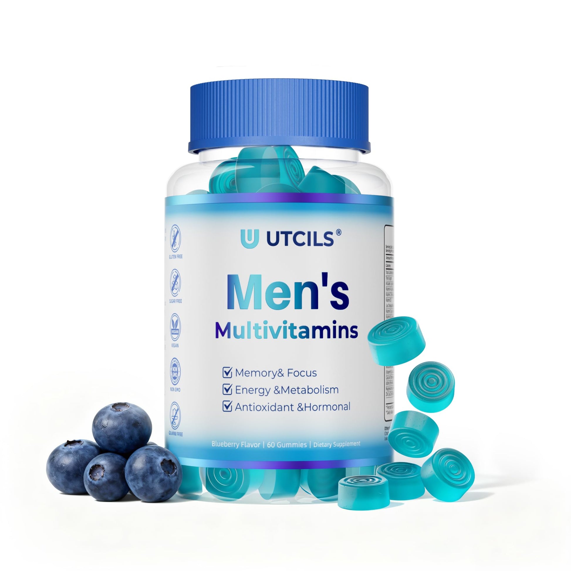 Mens Multivitamin Gummies for Men Daily - Zero Sugar Adult Gummy Vitamins with Saw Palmetto, Omega 3 DHA EPA, Probiotics 5B CFU, CoQ10, Turmeric Ginger for Prostate, Heart, Brain & Energy Support - dailyvitalstore