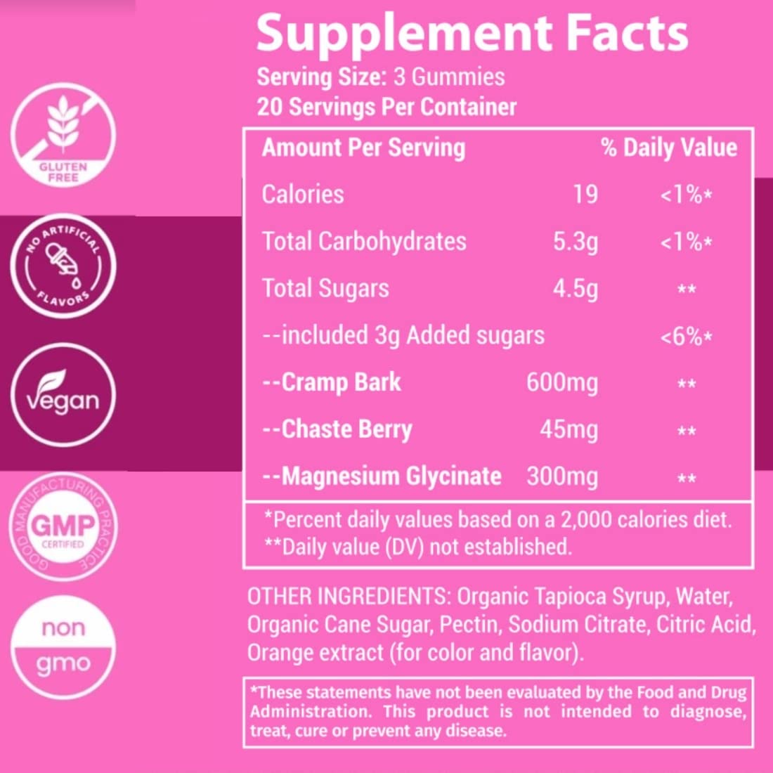 Menstrual Cramp Period Gummies True Roots | PMS Support Supplement for Women | Healthy Flow | Flo PMS Menstrual Cycle Relief, Cramping and Bloating | Vegan & Natural Flavors | 60 Count - dailyvitalstore
