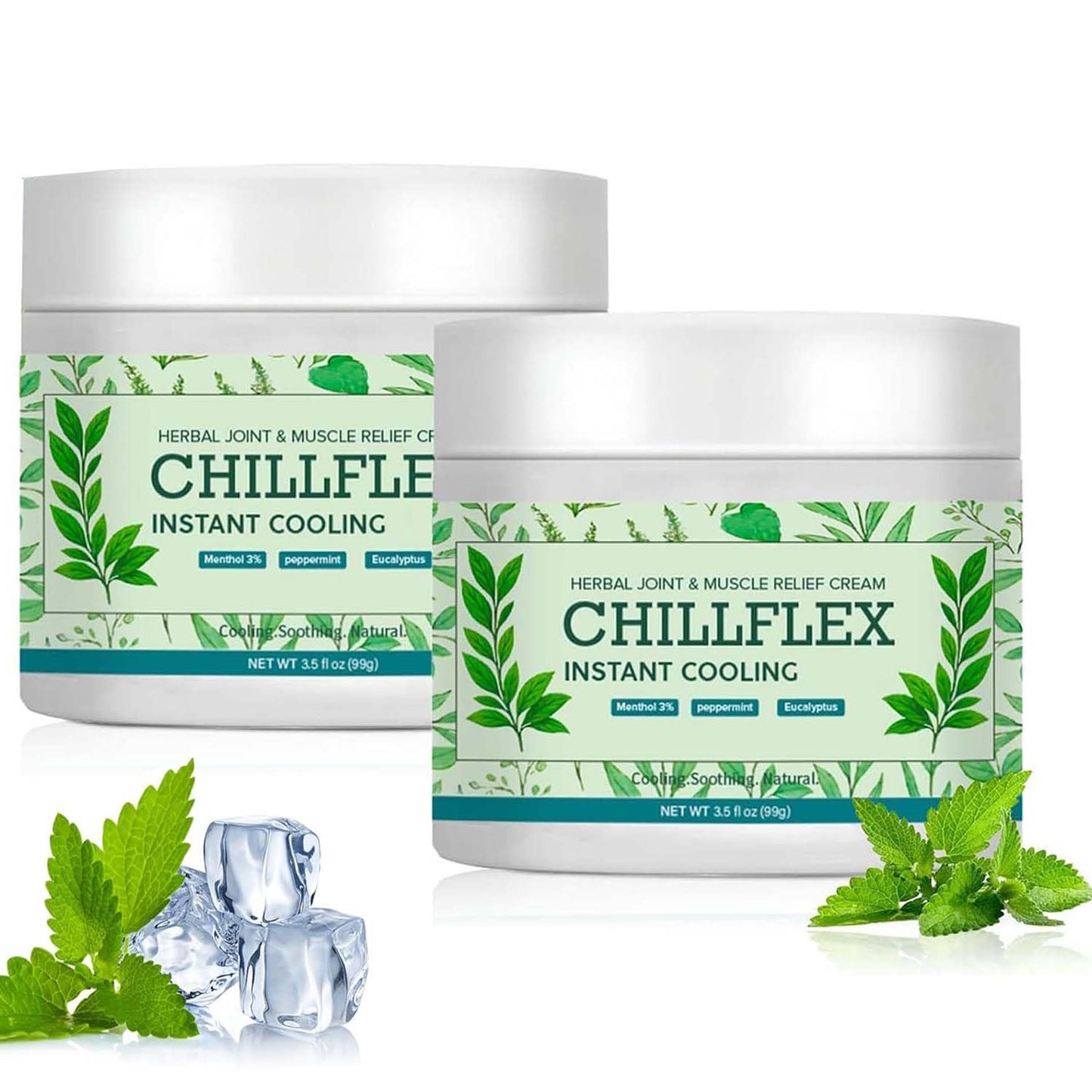Menthol Soothing Cream, 3.5 Oz Joint Activities Throughout The Body, Cooling Soothing Ointment for Muscle, Head, Lumbar, Neck, Hands and Feet, 2 Pack - dailyvitalstore