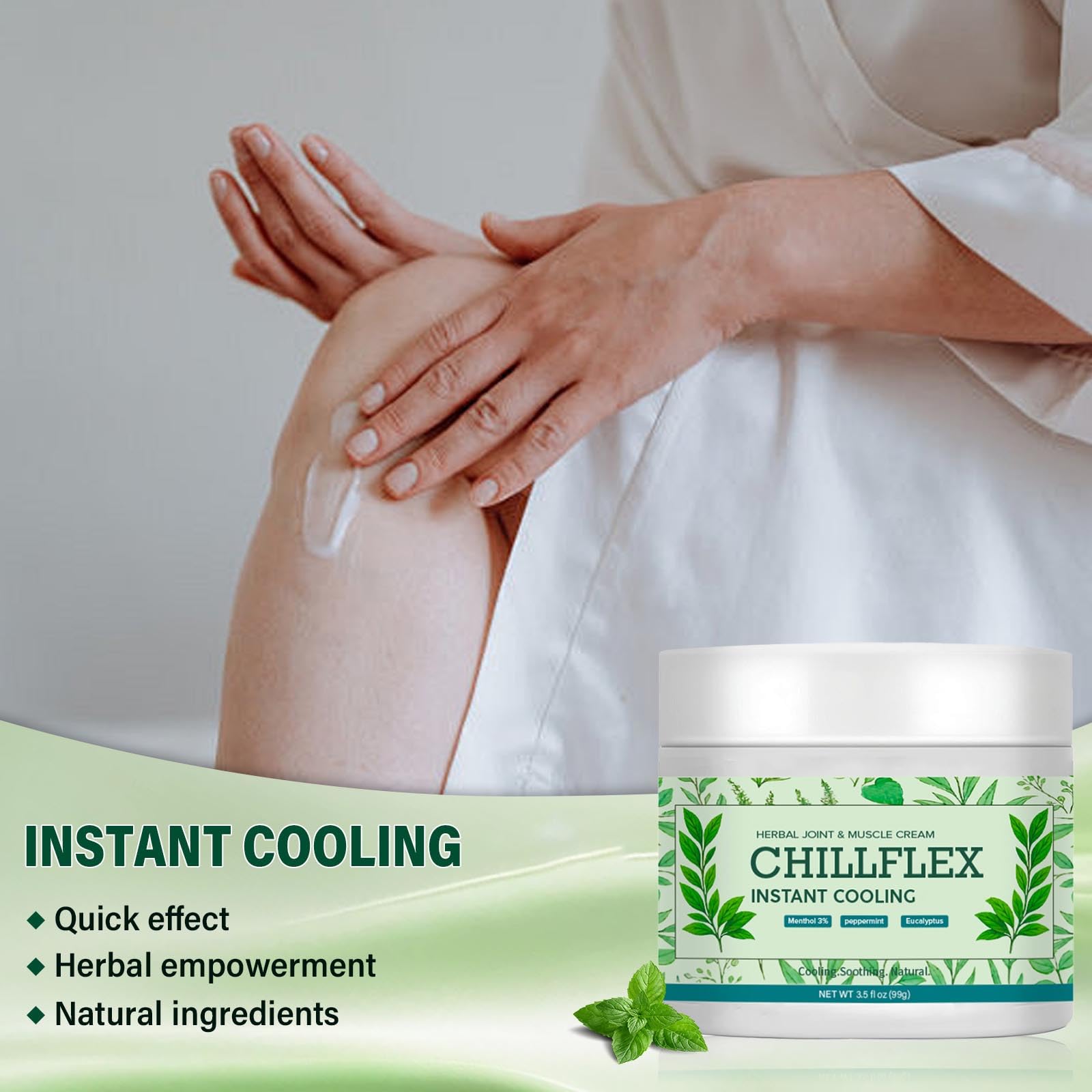 Menthol Soothing Cream, 3.5 Oz Joint Activities Throughout The Body, Cooling Soothing Ointment for Muscle, Head, Lumbar, Neck, Hands and Feet, 2 Pack - dailyvitalstore